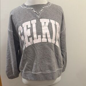 Selkie Gray cropped Women's Sweater